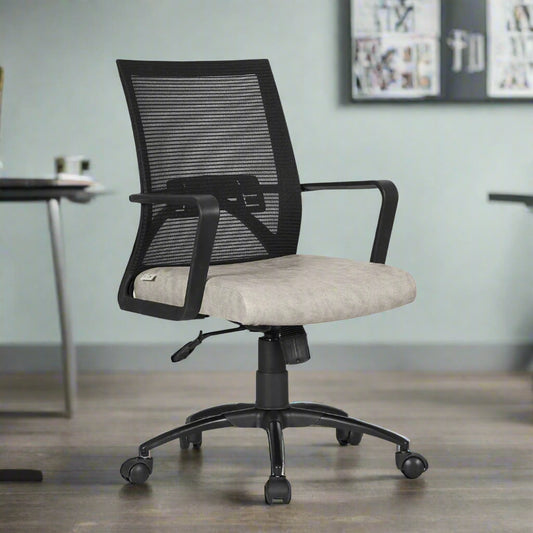 DECOIN Work Fit Ergonomic Medium Back Premium Executive Office Chair Combi