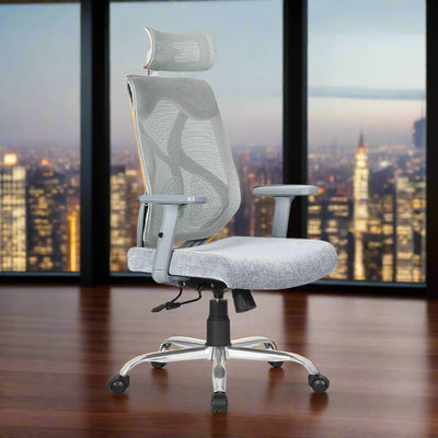 DECOIN Ergon Relax Ergonomic High Back Premium Executive Office Chair Grey Combi