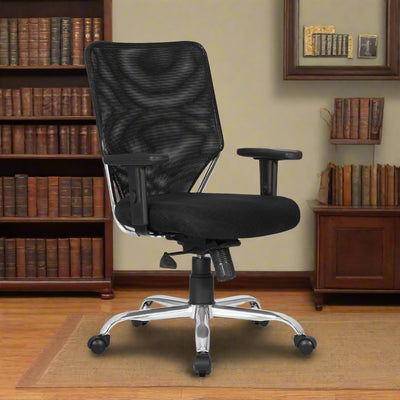 DECOIN Arch Royal Ergonomic Medium Back Premium Executive Office Chair Black