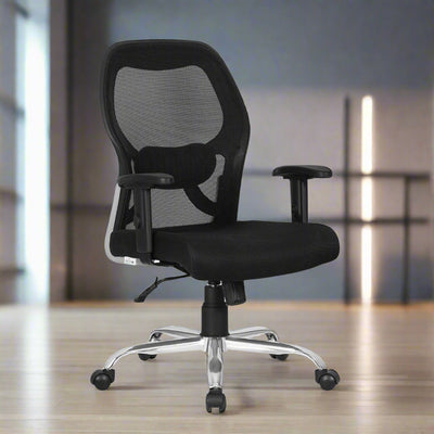 DECOIN Max Ergonomic Medium Back Premium Executive Office Chair Black