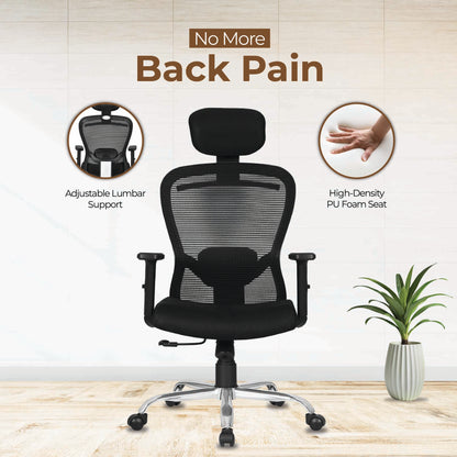DECOIN Ergon Ergonomic High Back Premium Executive Office Chair Black