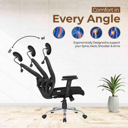 DECOIN Ergon Ergonomic High Back Premium Executive Office Chair Black