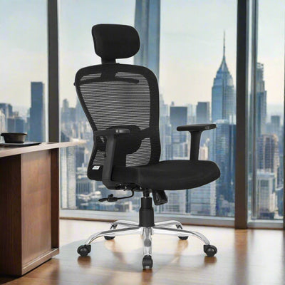 DECOIN Ergon Ergonomic High Back Premium Executive Office Chair Black