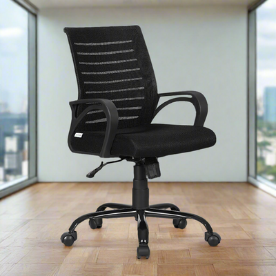 DECOIN Nomos Ergonomic Medium Back Premium Executive Office Chair Black